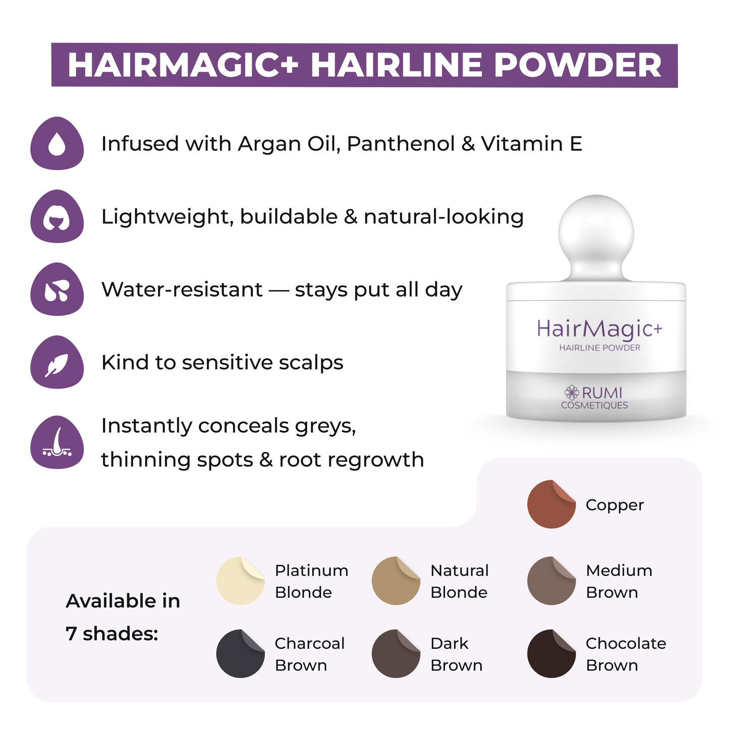 HairMagic+ Hairline Powder HM+